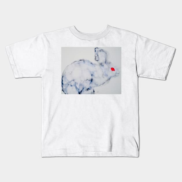 RED EYES RABBIT Kids T-Shirt by lautir